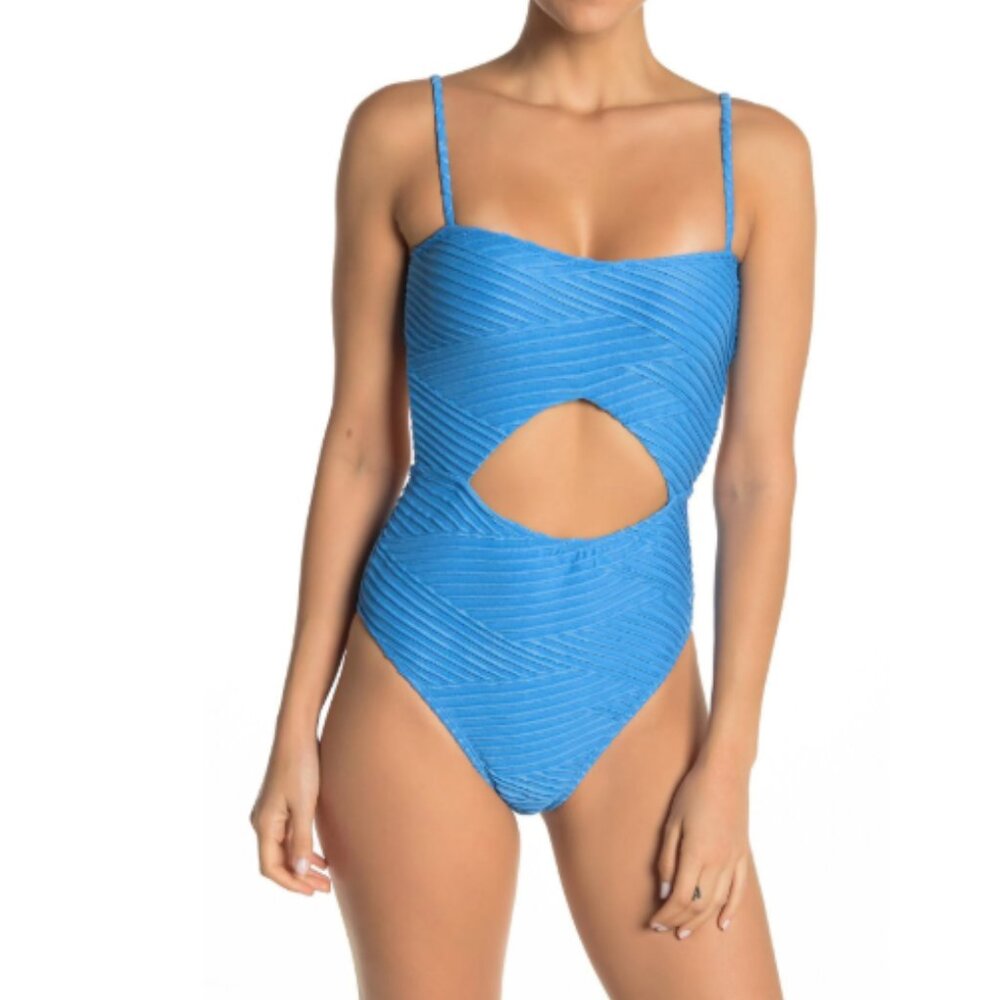 The Bikini Lab NWT Blue One Piece Cutout Bathing Suit